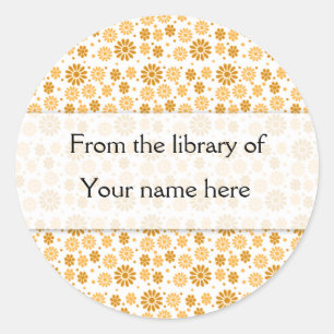 Pegatina Redonda Flores digitales Folletos personalizados