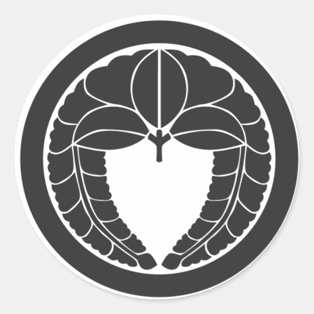 Pegatina Redonda Flores [Family Crests] (Anverso)