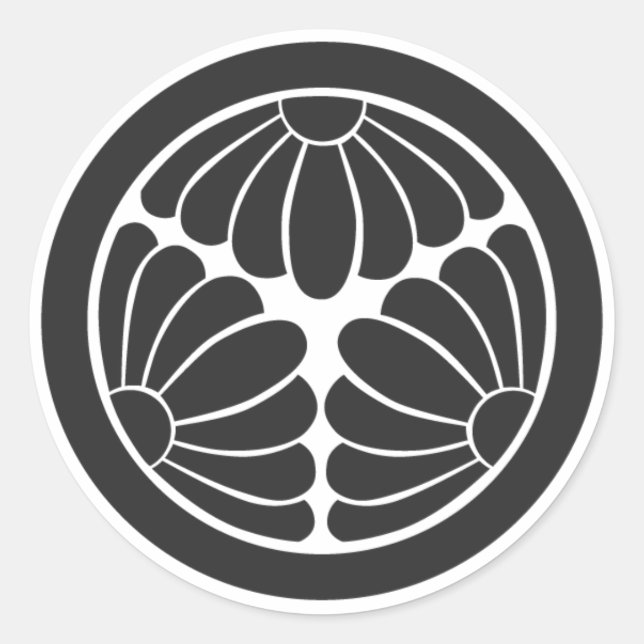 Pegatina Redonda Flores [Family Crests] (Anverso)
