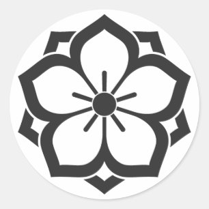 Pegatina Redonda Flores [Family Crests]
