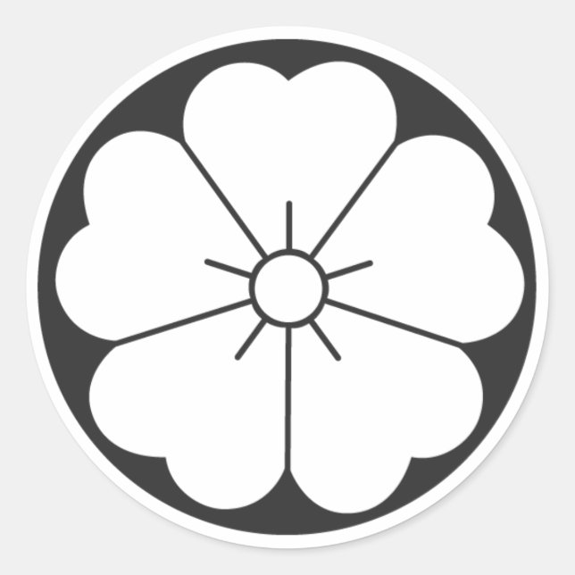 Pegatina Redonda Flores [Family Crests] (Anverso)