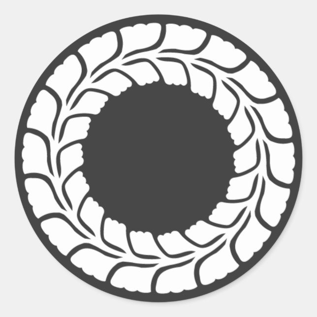 Pegatina Redonda Flores [Family Crests] (Anverso)