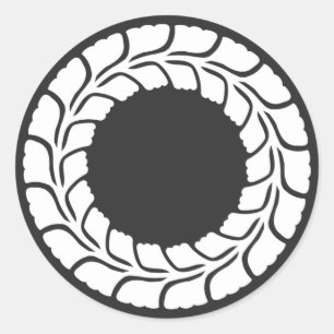 Pegatina Redonda Flores [Family Crests]