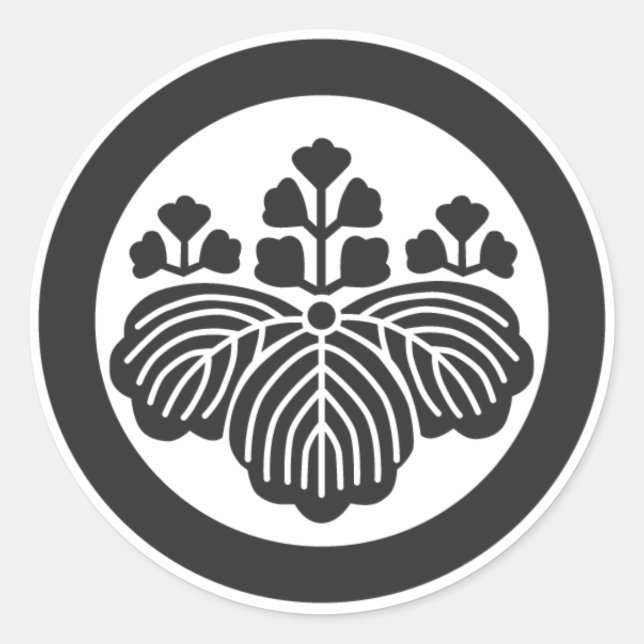 Pegatina Redonda Flores [Family Crests] (Anverso)