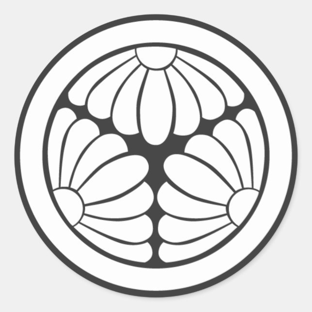 Pegatina Redonda Flores [Family Crests] (Anverso)