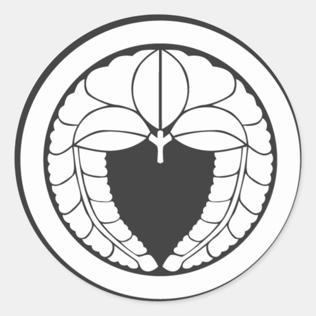 Pegatina Redonda Flores [Family Crests] (Anverso)