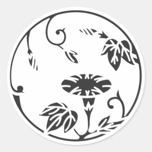 Pegatina Redonda Flores [Family Crests]