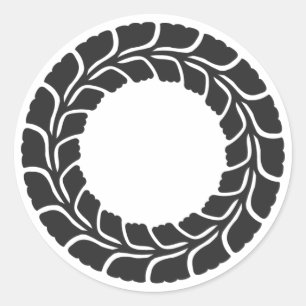 Pegatina Redonda Flores [Family Crests]