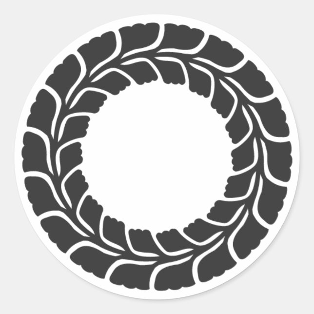 Pegatina Redonda Flores [Family Crests] (Anverso)