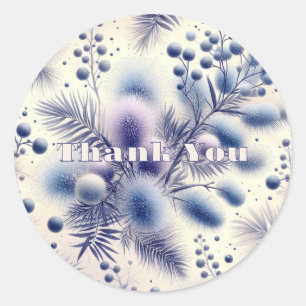 Pegatina Redonda Flores Gracias