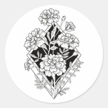 Flores Marigold geométricas