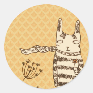 Pegatina Redonda Flores para usted