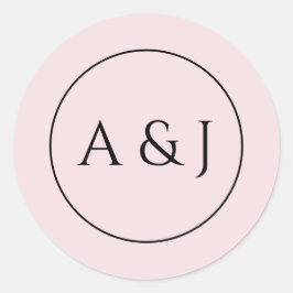 Pegatina Redonda Flores rosadas y faroles