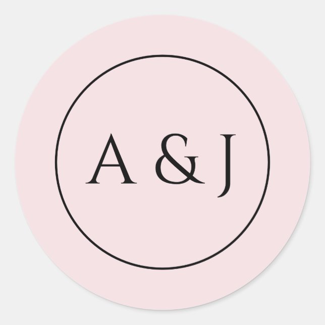 Pegatina Redonda Flores rosadas y linternas (Anverso)