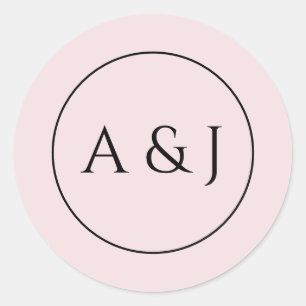 Pegatina Redonda Flores rosadas y linternas