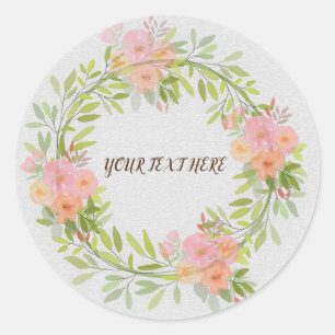 PEGATINA REDONDA FLORES SENCILLOS