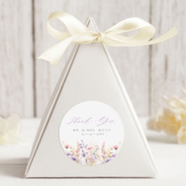 Pegatina Redonda Flores silvestres de primavera gracias a favor de 