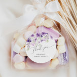 Pegatina Redonda Flores silvestres lilac ducha de novia púrpura fav<br><div class="desc">Flores silvestres,  ducha de novia violeta lila favorecen los productos clásicos de Pegatina redondo disponibles.</div>