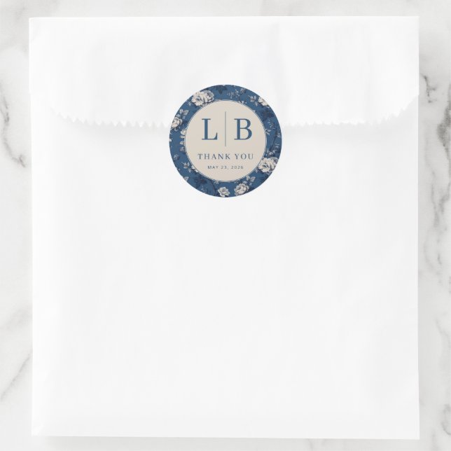 Pegatina Redonda Flourish & Fête Wedding (Bolso)