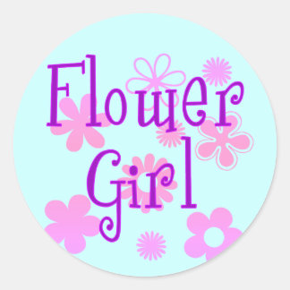 Pegatina Redonda Flower Girl Products