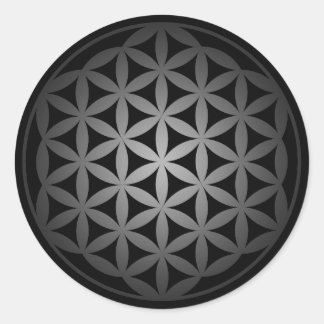 Pegatina Redonda flower of life3