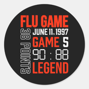Pegatina Redonda Flu Game Sketll Hiphop Street Fashion