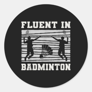 Pegatina Redonda Fluido En Raquetas De Volante De Bádminton Diversi