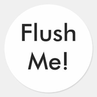 Pegatina Redonda ¡FlushMe!