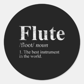 Pegatina Redonda Flute El Mejor Instrumento Del Mundo