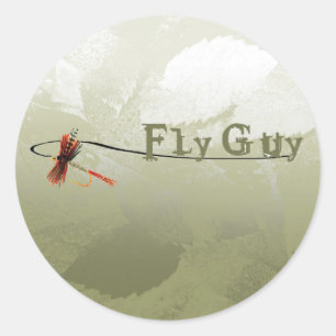 Pegatina Redonda Fly Guy
