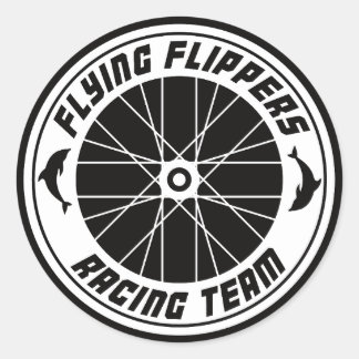 Pegatina Redonda Flying Flippers Racing - Aufkleber Rund
