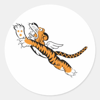 Pegatina Redonda Flying Tigers
