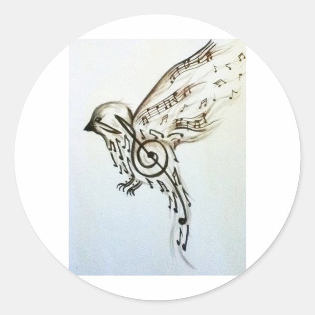 Pegatina Redonda Flys musicales (Anverso)