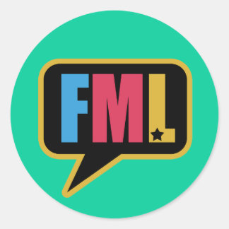Pegatina Redonda FML (Pegatinas)