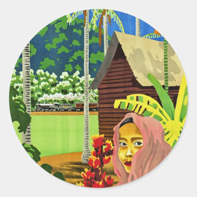 Pegatina Redonda FMSR Véase Malaya (Anverso)