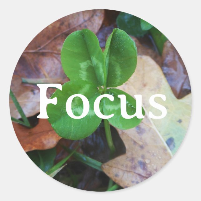 Pegatina Redonda Focus Porte-bonheur (Anverso)
