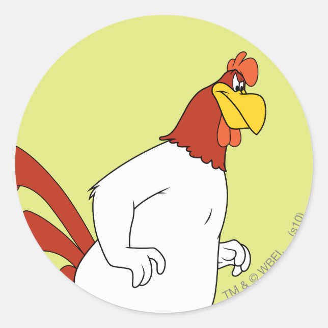 Pegatina Redonda Foghorn Leghorn (Anverso)