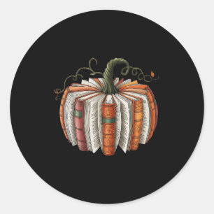 Pegatina Redonda Folleto de libros antiguos: Librerías para bibliot