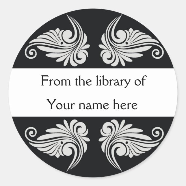 Pegatina Redonda Folletos personalizados: florecimiento (Anverso)