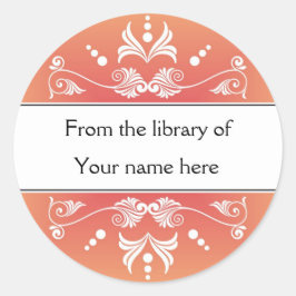 Pegatina Redonda Folletos personalizados - Flores coloridas