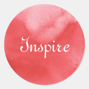 Pegatina Redonda fondo colorido de la acuarela para sus 3