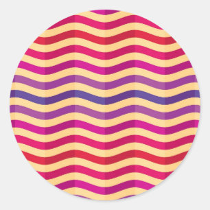 Pegatina Redonda Fondo con rayas en retro 3