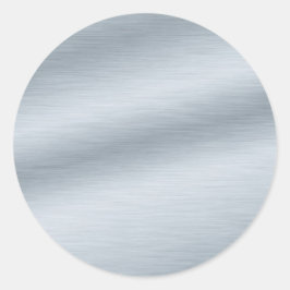Pegatina Redonda Fondo de aspecto plateado cepillado