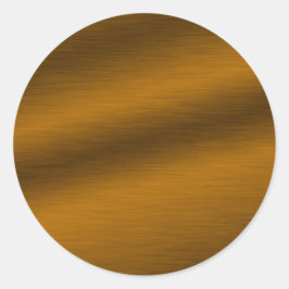 Pegatina Redonda Fondo de bronce cepillado