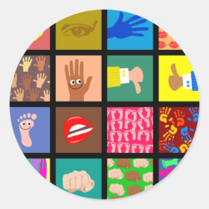 Pegatina Redonda Fondo de escritorio Anatomy Tile