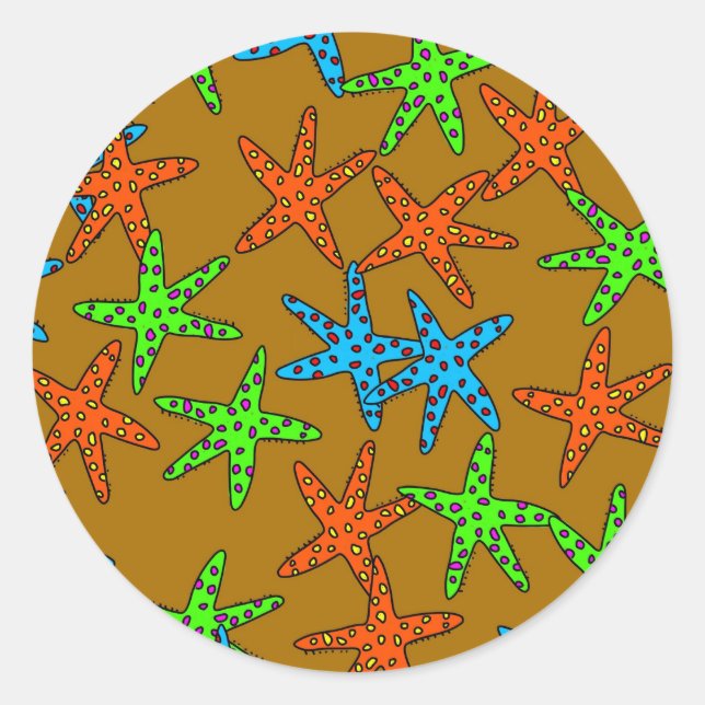 Pegatina Redonda Fondo de escritorio Starfish (Anverso)