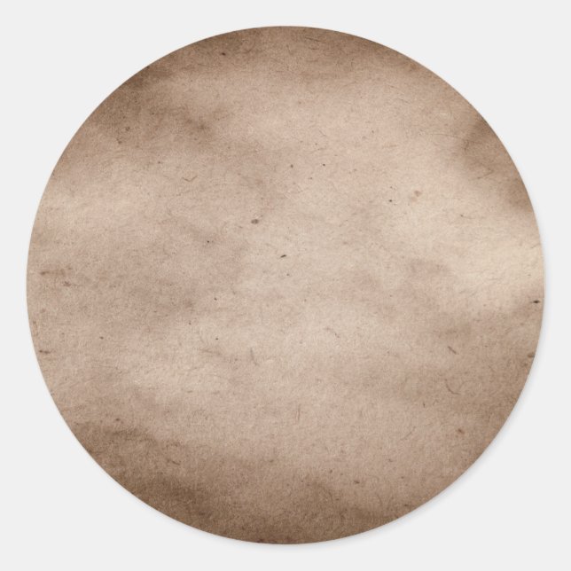 Pegatina Redonda Fondo de fondo de papel antiguo de pergamino vinta (Anverso)