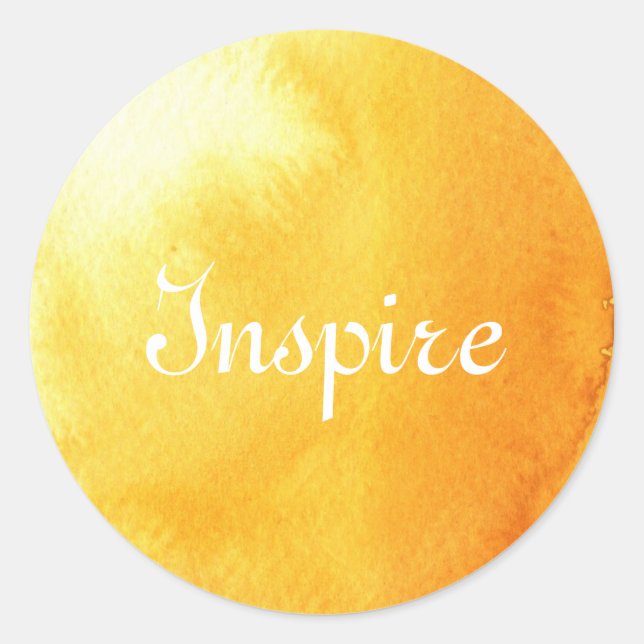 Pegatina Redonda fondo de gran acuarela - pinturas de acuarela 4 (Anverso)
