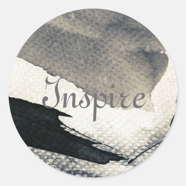 Pegatina Redonda Fondo de grunge abstracto, textura de tinta. 4 (Anverso)