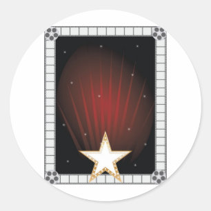 Pegatina Redonda Fondo de la Fama